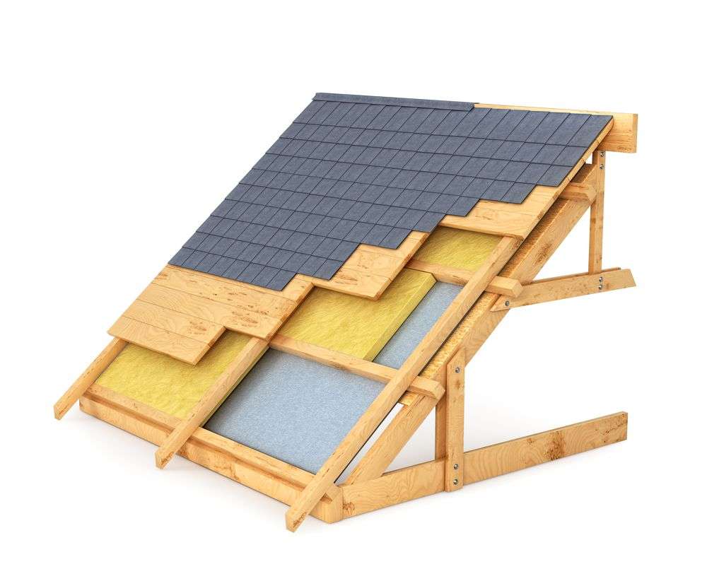 Illustratie van dakisolatie